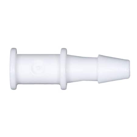 Cole Parmer Hose Barb to Plug Fitting, Straight Adapter, Polypropylene, Cleanroom, 1/4in ID; 10PK P0-4PP-QC